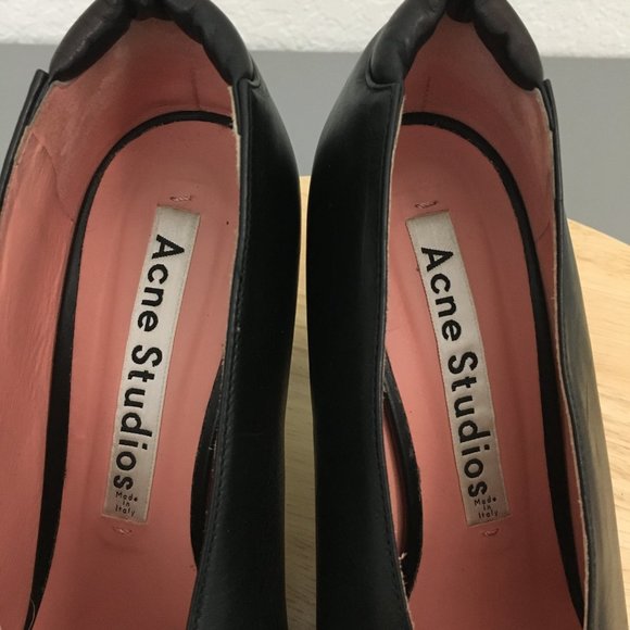 Acne Studios Aja Black Leather Heels - Picture 7 of 16